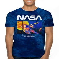 NASA ledena boja muške i grafičke majice velikih muškaraca