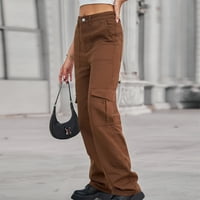 Ženske hlače,Rasprodaja ženske Plus size ženske jednobojne hipi Punk hlače ulična odjeća za trčanje labavi kombinezoni s džepovima