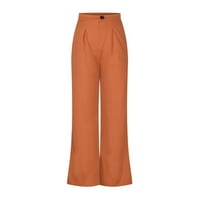 Ženske teretne hlače na rasprodaji, ženske modne ljetne obične Ležerne duge hlače s džepovima na kopčanje i elastičnim strukom