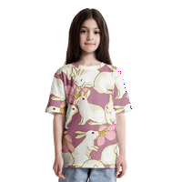 Majice s natpisom Sretan Uskrs, vrhovi kratkih rukava s zečićima iz crtića, Dječji, 06