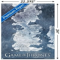 Zidni poster Game of Thrones - Karta zime, 22.375 34
