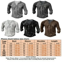 Bluza s gumbima U donjem rublju, Osnovna majica za muškarce, Ležerne majice s printom od 3 inča, radne majice s izrezom u obliku