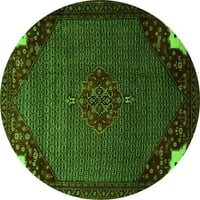 Tradicionalni perzijski tepisi za sobe okruglog oblika zelene boje, promjera 7 inča