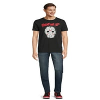Petak 13. Jason Mask Odjeća za Halloween, majica s kratkim rukavima za vrat muške posade, veličine S-3xl