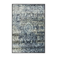 Vintage Boemski unutarnji tepih, 2' 3'Tamno siva