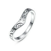 Ženski prsten s izrezom mumbo Keltski zaručnički prsten od ružičastog zlata Zlato