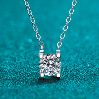 Ogrlica s privjeskom od moissanita od 1 karata 18k srebrno presvučeno bijelo zlato dijamantna ogrlica od dijamanta u boji 14335 savršeno
