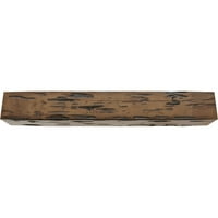 Ekena Millwork 4 W 12 h 16'l 3-strana Pecky Cypress Endurathane Fau Wood Strop Grep, Premium star