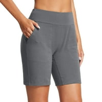 Ženske kratke hlače Ležerne sportske kratke hlače za trčanje do koljena s džepovima