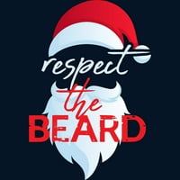 poštujte bradu Djeda Mraza, smiješnu božićnu mušku tamnoplavu majicu bez rukava s uzorkom-dizajn E-Mail