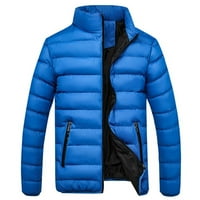 Muški parkovi u A. M. - zimski topli ugrađeni teški kaput s mjehurićima, ležerna jakna, gornja odjeća u plavoj boji A. M.