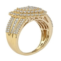 Zaručnički prsten od žutog zlata od 14 karata od 1 inča s dijamantom od 1 inča