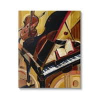 Galerija modernog klavirskog slikarstva, zidna umjetnost s printom na platnu, dizajn Paula Brenta