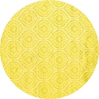Tvrtka alt strojno pere okrugle apstraktne žute moderne unutarnje prostirke, okrugle 5 inča
