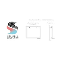 Stupell Industries Flanel Sezona fraza uznemirena plava provjera Pleva uzorka Grafička umjetnost crna uokvirena umjetnička print