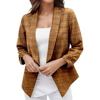 Ženski blejzeri i jakne od blazera, ženski casual sako, kardigan s otvorenim prednjim dijelom, opremljena jakna, casual Office Crop