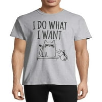 Humor muškaraca i velikih muškaraca Radim ono što želim Kitty grafičku majicu