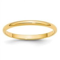 Polukružni prsten od žutog zlata, veličine 7,5