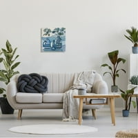 Umirujuća eukaliptusna ikebana vaza, slojeviti potezi kista, Galerija slika, omotano platno, zidni tisak, dizajn Sue Rieger