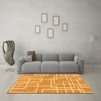 Moderni tepisi za sobe okruglog oblika u apstraktnoj narančastoj boji, 4' okrugli