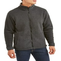 Klimatski koncepti muške teške težine puna jakna s patentnim artikalnim fleceom sa oblogom šerpe, do veličine 5xl