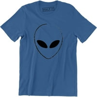 Vanzemaljsko lice-smiješno znanstveno-fantastično svemirsko stvorenje u stilu horora, Retro muška majica