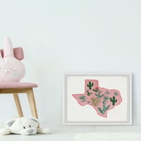 Marmont Hill Pink Texas uokvirena zidna umjetnost, 18 18