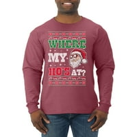 & Ružni Božićni džemper muška majica dugih rukava Vintage crvena vrijeska srednje veličine
