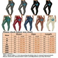 Ženske kožne hlače A. D. Ležerne vanjske hlače od PU kože rastezljive Tajice s finom podstavom od flisa crne 3 inča