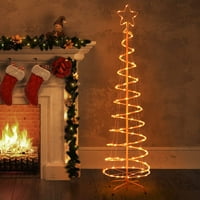 6ft spiralno božićno drvce na otvorenom za Noć vještica Božićni ukrasi u boji LED osvijetljeno umjetno svjetlo božićno drvce