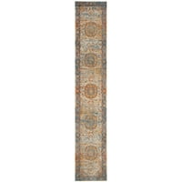Vintage Perzijski tradicionalni tepih od poliestera, plavi multi, 2 '2 10'