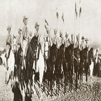 Prvi svjetski rat: Nijemci u Africi. Njemačke montirane trupe u Africi tijekom Prvog svjetskog rata. Fotografija, 1916. Ispis plakata