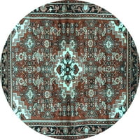 Tradicionalne perzijske prostirke za sobe u obliku kruga u svijetloplavoj boji, promjera 6 inča
