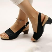 Rasprodaja ženske ljetne Ležerne sandale udobne elegantne cipele s niskim zdepastim potpeticama ženske sandale s debelim potpeticama