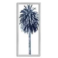 Suvremeni pogled palme pogled Botanička i cvjetna grafička umjetnost siva uokvirena umjetnička print zidna umjetnost