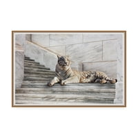 Zaštitni znak likovna umjetnost 'Tiger on Steps' platno umjetnost Monte Nagler
