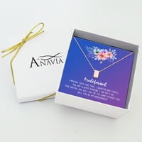 Ogrlica za prijedlog Anavia djeveruša, hoćete li biti moja djeveruša, ogrlica za nakit na nakitu za svadbenu zabavu-[Rose Gold Cube,