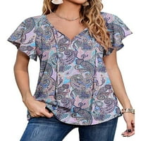 Ženska majica za plažu s kratkim rukavima u obliku slova u u obliku slova u, ženska ležerna osnovna bluza, majice, majice, ljetna