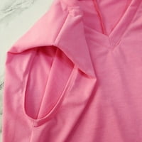 Ženske majice s naramenicama, jednobojna bluza bez rukava, ležerna ženska modna majica s izrezom u obliku slova H.