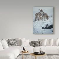 Zaštitni znak likovne umjetnosti 'Zimska oluja Coyotes Canvas Art by Ron Parker