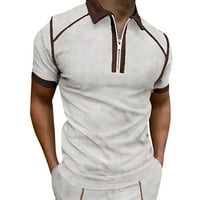 Muške majice s manšetama, muška majica s dugim rukavima, ležerni gornji dio s printom od 3 inča, široka sportska majica s reverom,
