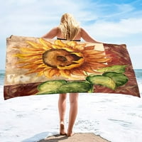 Ručnik za plažu od suncokreta od mikrovlakana ručnici za plažu s cvjetnim zalaskom sunca preveliki super mekani brzosušeći lagani