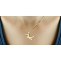 Ogrlica za srebrne lance za žene - ogrlica od zlatne patke od 14 tisuća zlara - šik, zadivljujuća srebrna ogrlica za ogrlicu od strane