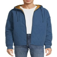Muška prošivena jakna s kapuljačom s kapuljačom, veličina do 5 inča