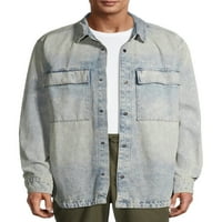 Slojevita jakna od košulje od A-liste za muškarce i plus veličine, veličine do 5 inča