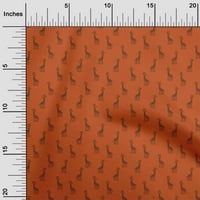 Jednobojna pamučna tkanina u narančastoj boji Dječji materijal za šivanje životinja žirafa tiskana tkanina širine dvorišta