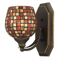 Toaletni stolić 1-Zidna svjetiljka od brušenog nikla sa staklenim zlatnim listom-uključuje LED svjetiljku