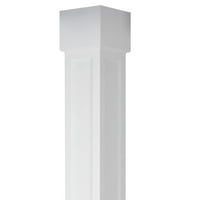 Ekena Millwork 14 W 8'H Premium Square Neored udubljeni panel PVC Endura-Craft Column Wrat Kit, Standard Capital & Base