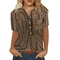 Ženske majice, bluze, Ženske casual bluze s kratkim rukavima s grafičkim printom, ljetne tunike, topovi;