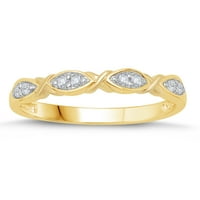 10k žuto zlato CTW Dijamantni vintage prsten